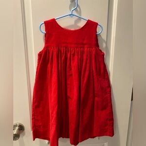 Red corduroy dress. size 5. Stellybelly.